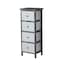 4 Drawer Black White - out of stock