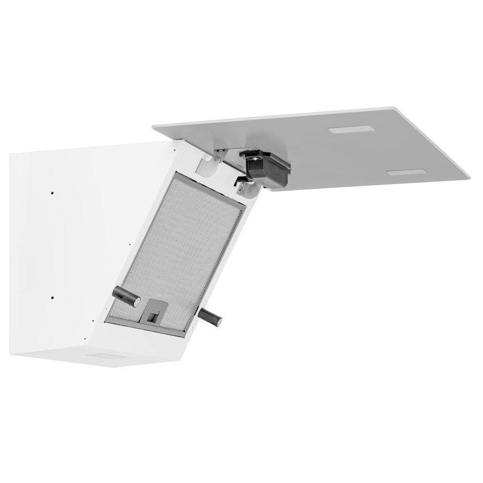 image 1 of SIA AH60WH 60cm White Angled Glass Chimney Cooker Hood Kitchen Extractor Fan With 3 Speeds, LED Lights
