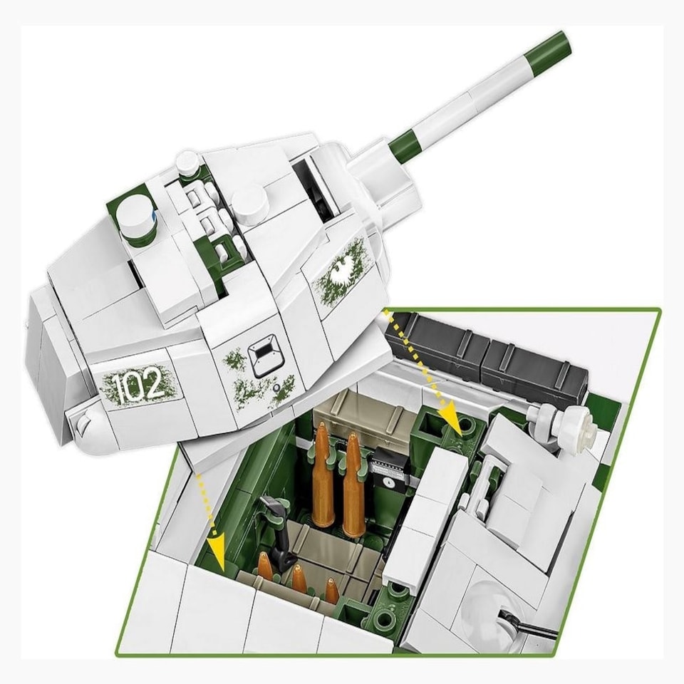 image 1 of T34/76 mod. 1941/1942 brick tank model - COBI 2595 - 852 bricks