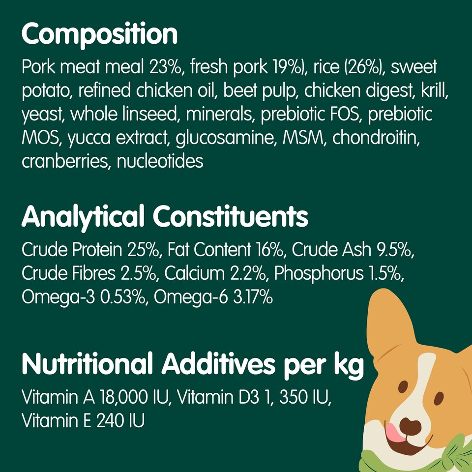 image 1 of Arden Grange Adult Dog Food With Fresh Pork and Rice - 2kg
