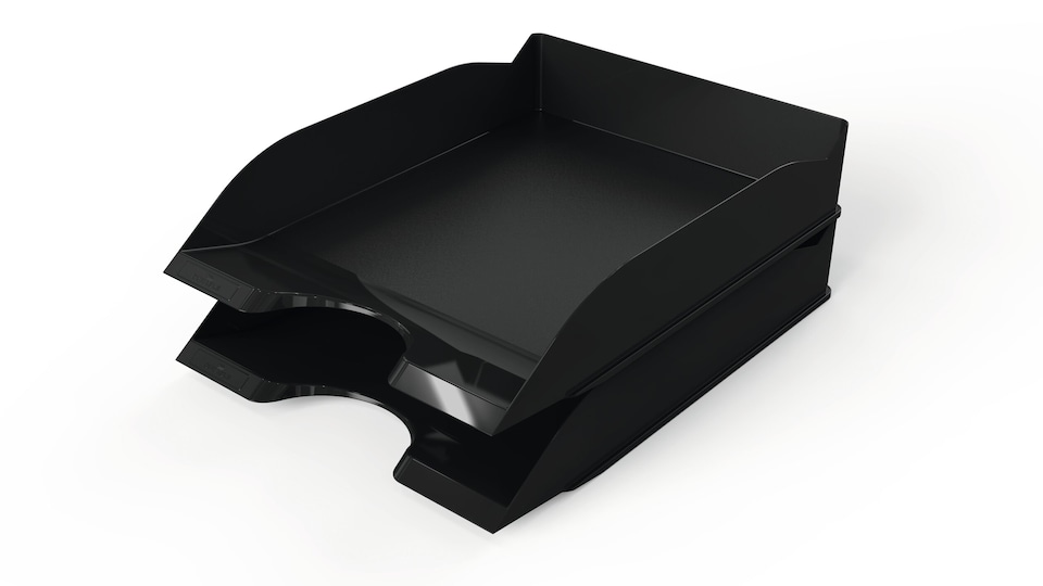 image 1 of Durable New Stackable Letter Tray | Document Paper File | A4+ Black | Black