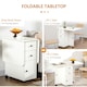 image 5 of HOMCOM Folding Dining Table, Drop Leaf Table With Storage Drawers