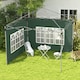 image 2 of Outsunny Gazebo Side Panels for 3x3(m) or 3x4m Pop Up Gazebo, 2 Pack, Black