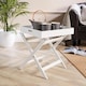 image 2 of Folding Butlers Side Table Portable Wooden Food Serving Tray | White