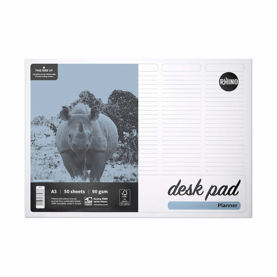 image 1 of Rhino A3 50 Sheets 5-Column Planner Desk Pad