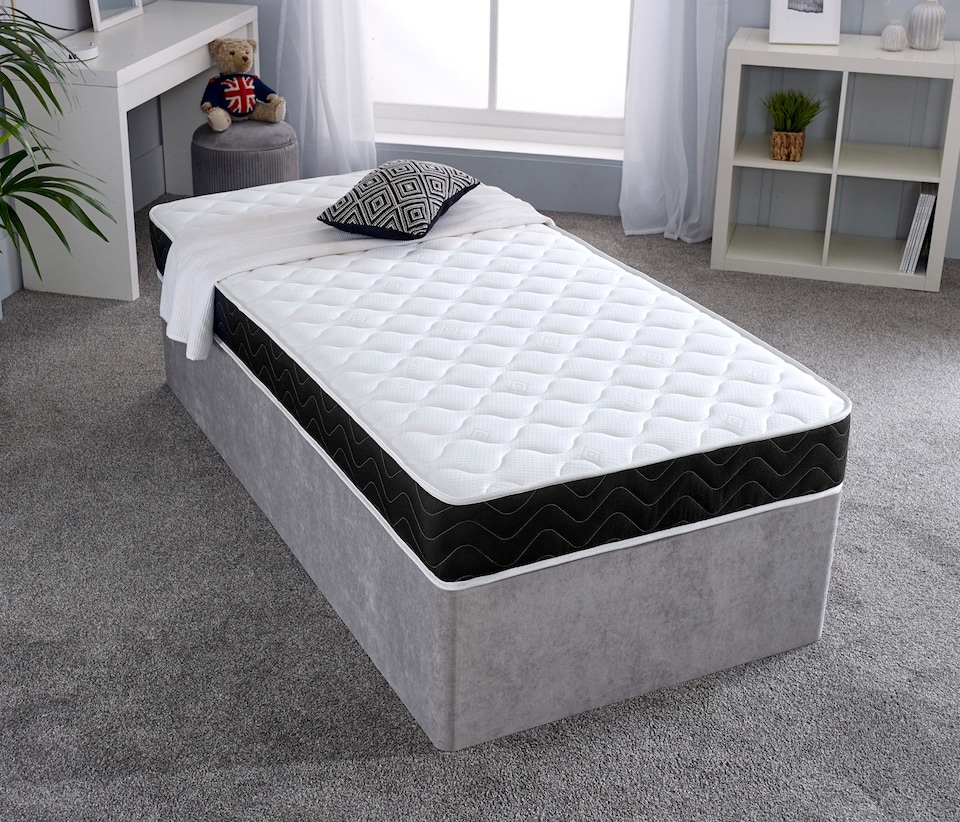 image 1 of Midnight Cooltouch Hybrid Mattress - 18cm Deep, Soft Feel | Black | European Single