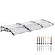 image 1 of Outsunny Door Canopy Outdoor Awning Rain Shelter for Window Porch 303x96 Clear | Clear | Clear | 1