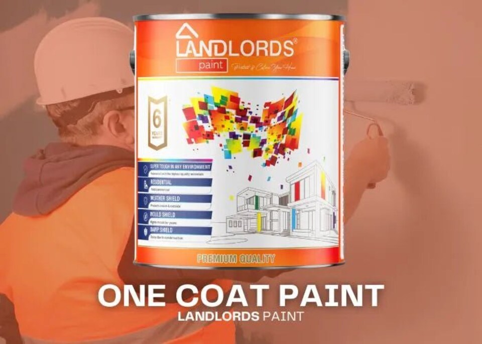 image 1 of Landlords Paint - One Coat Paint - Quick Coverage Interior Walls & Ceilings - Terracotta - 2.5L