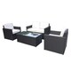 image 5 of Berlin Four Seater Corner Lounging Set in Black