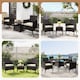 image 7 of Yaheetech Set of 2 Patio PE Rattan Chairs-Brown&Beige | Multi | Brown&Beige