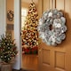 image 5 of Christmas Wreath Festive Decoration with Jute Hanger Traditional Pinecone Decor | Multi | Frosted White | 25cm | 1