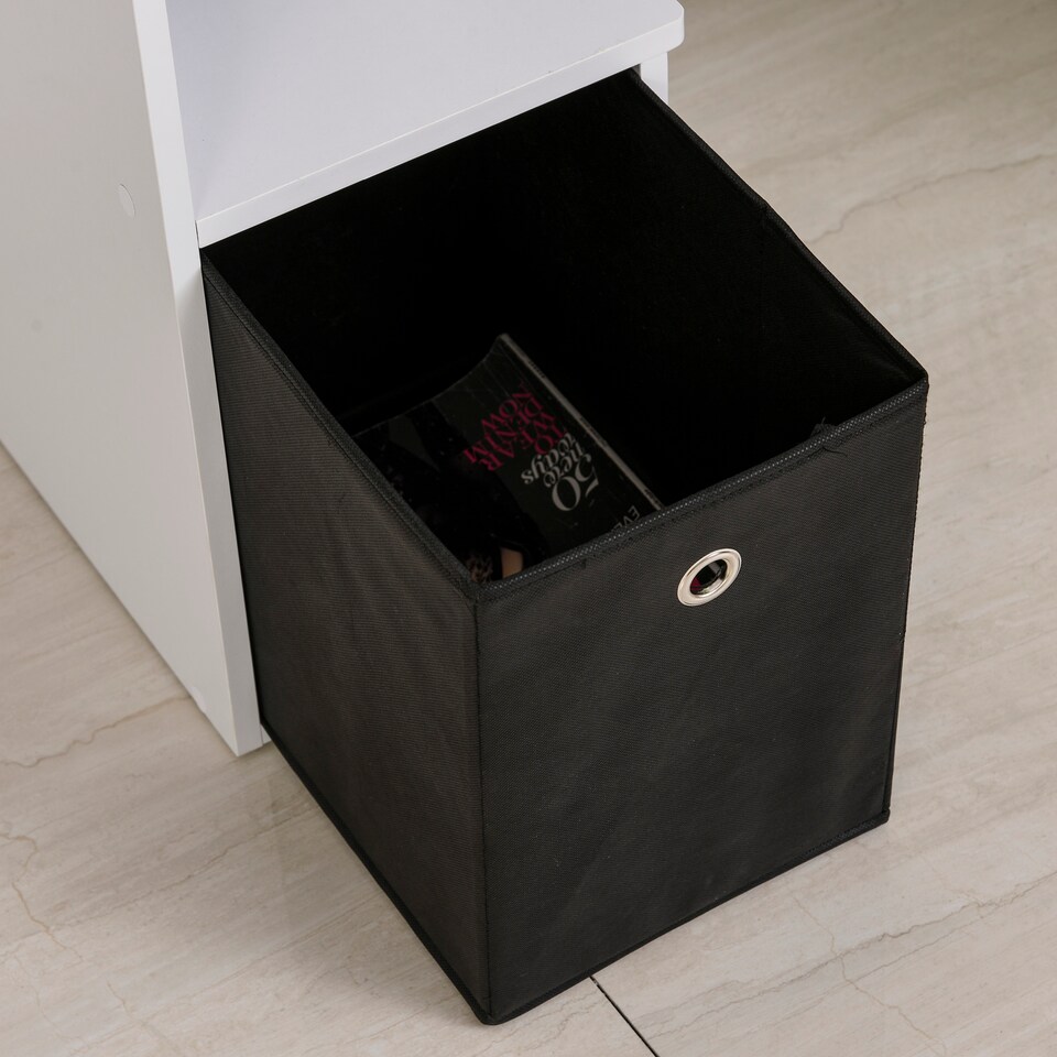 image 1 of HOMCOM Computer Desk with Sliding Keyboard Tray Storage Drawer Shelf White