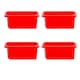 image 1 of Wham Stack & Store 4 x 16L Plastic Storage Boxes | Red | 4