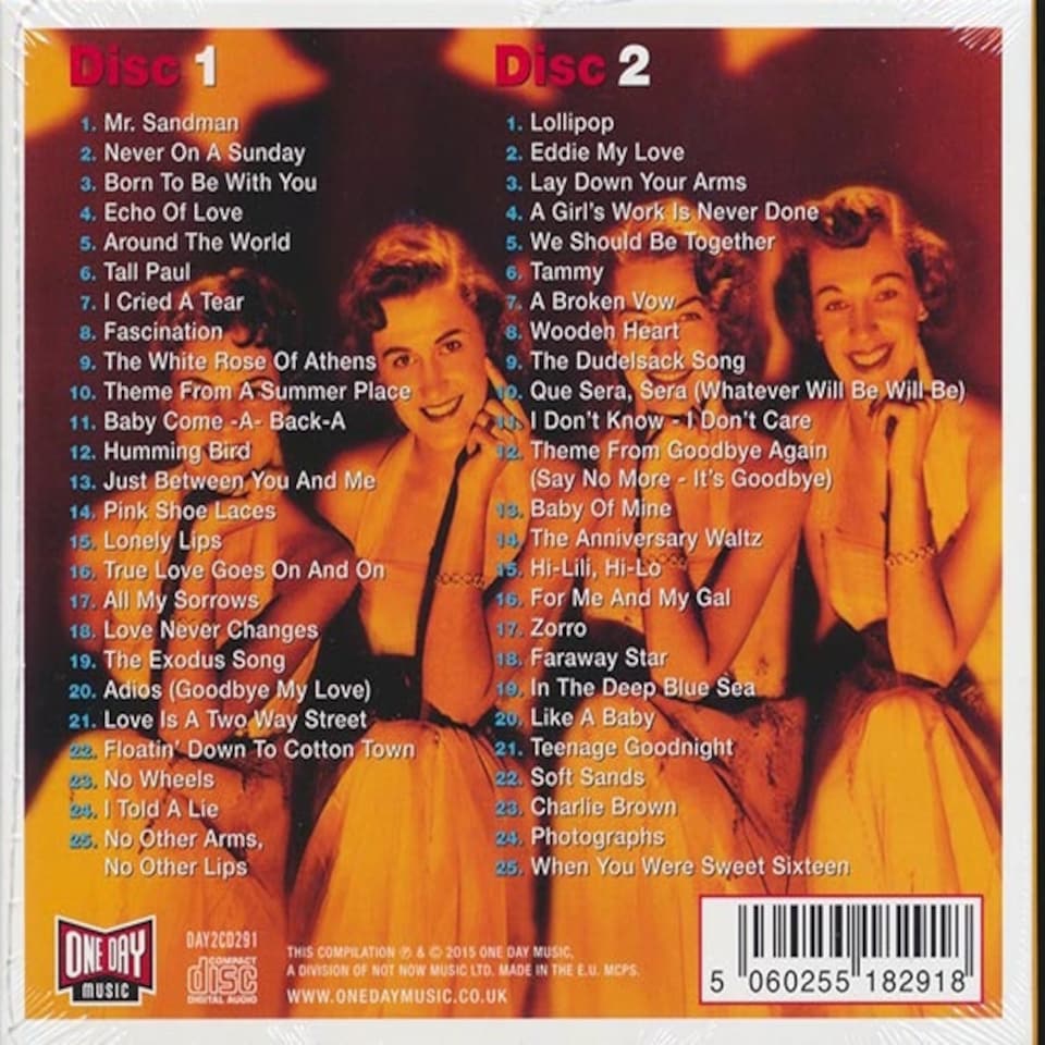 image 1 of The Chordettes CD - Greatest Hits (50 tracks) (2xCD) (deluxe 3 fold digipak)