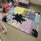 image 4 of Geometric Shape & Leaf Print (Rug) Multi | XL: 160x230cm