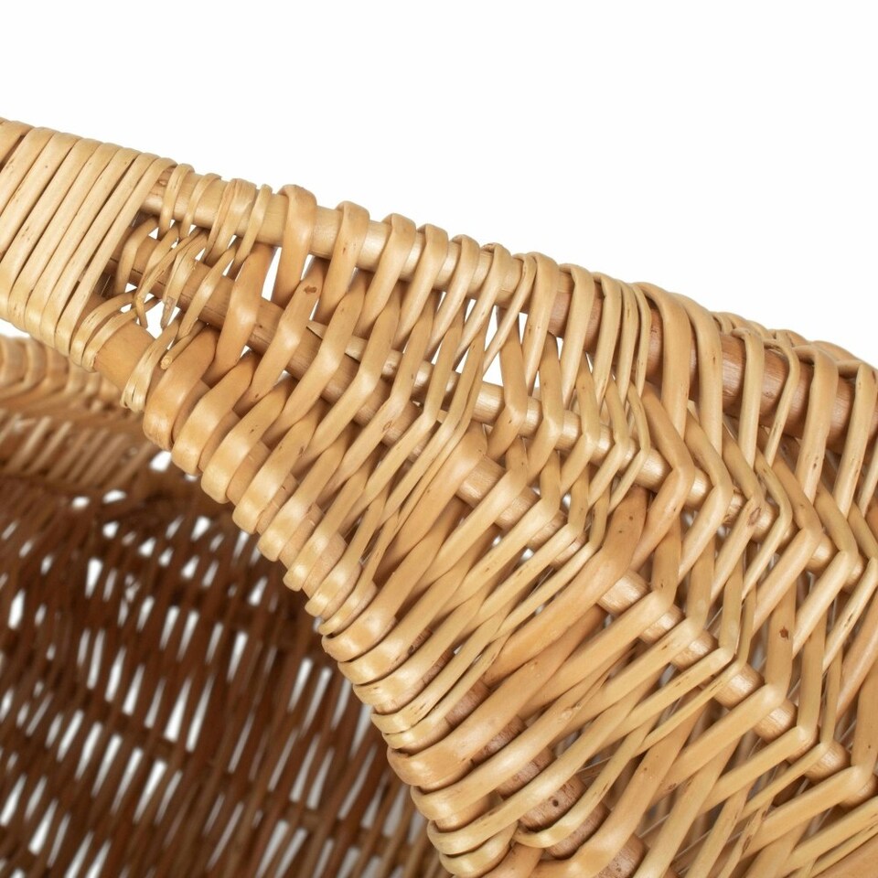 image 1 of Gondola Wicker Shopper Basket | Brown | Brown | One Size