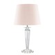 image 3 of ValueLights Modern Clear Genuine K9 Crystal Base Table Lamp With Pink Shade