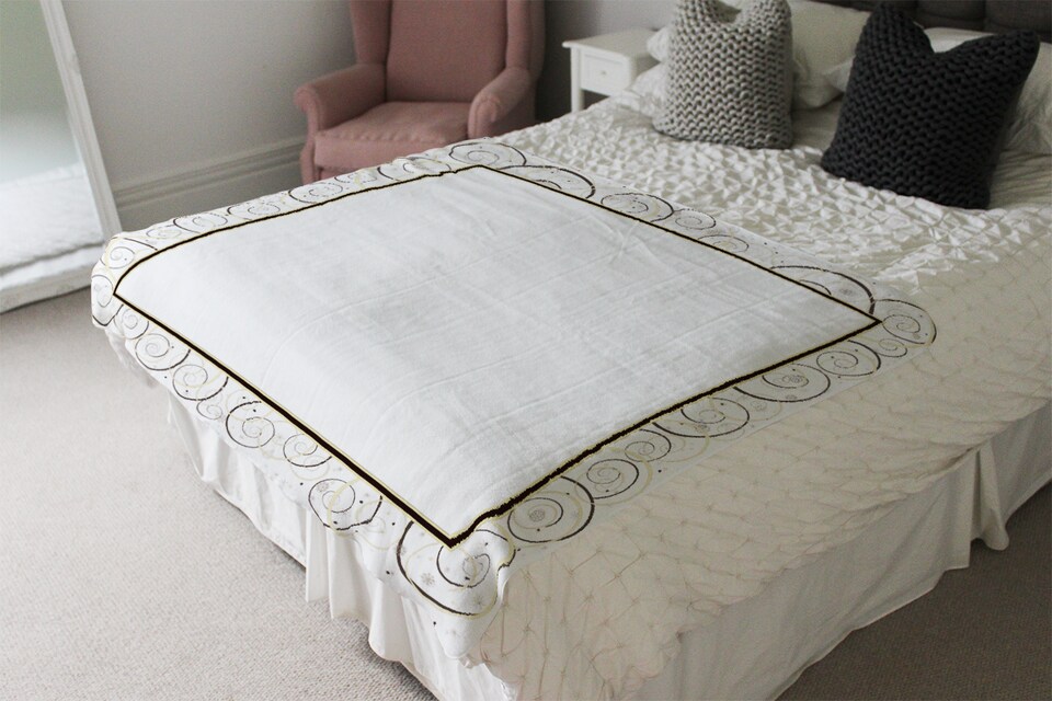 image 1 of Swirling Frame Blanket | Multi