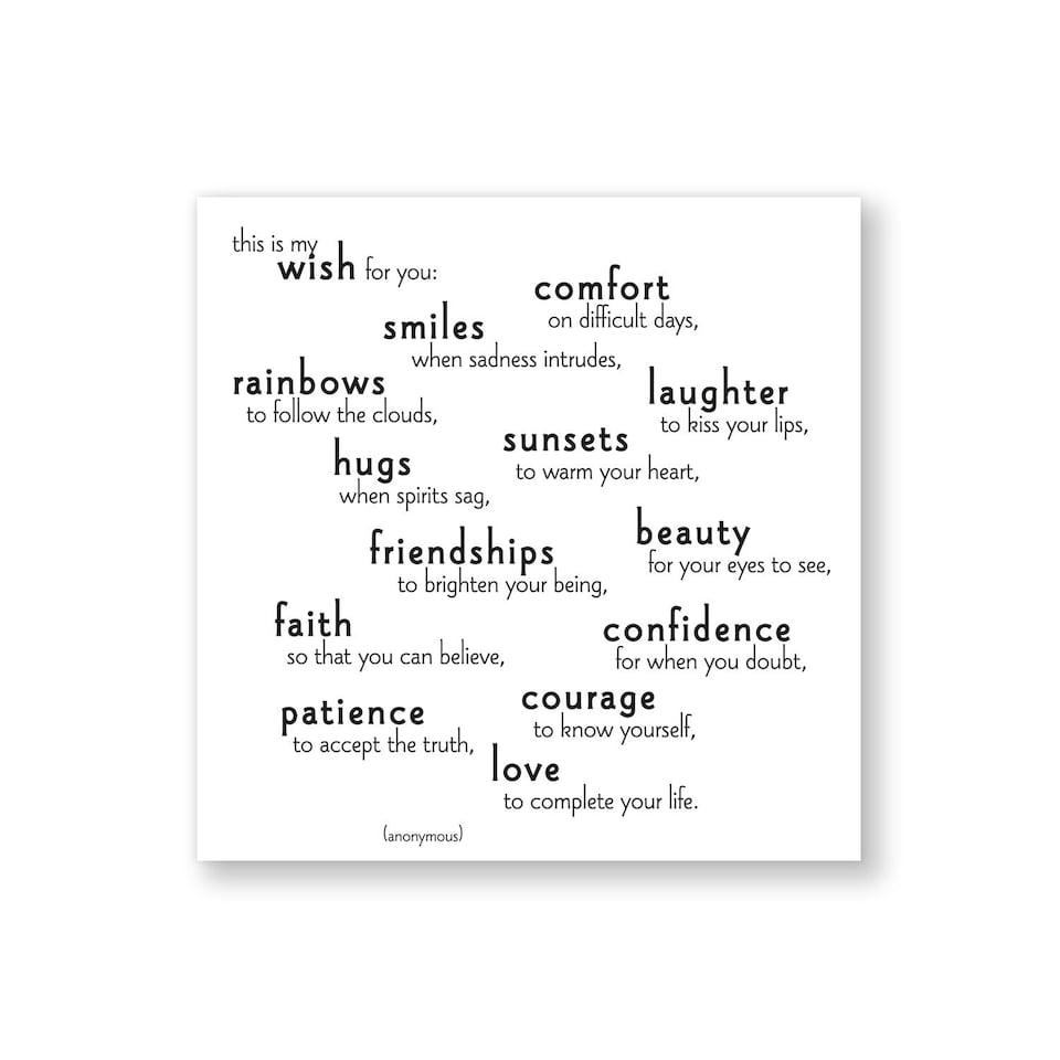 Quotable Thoughtful Quote Fridge Magnet My Wish For You 9cm