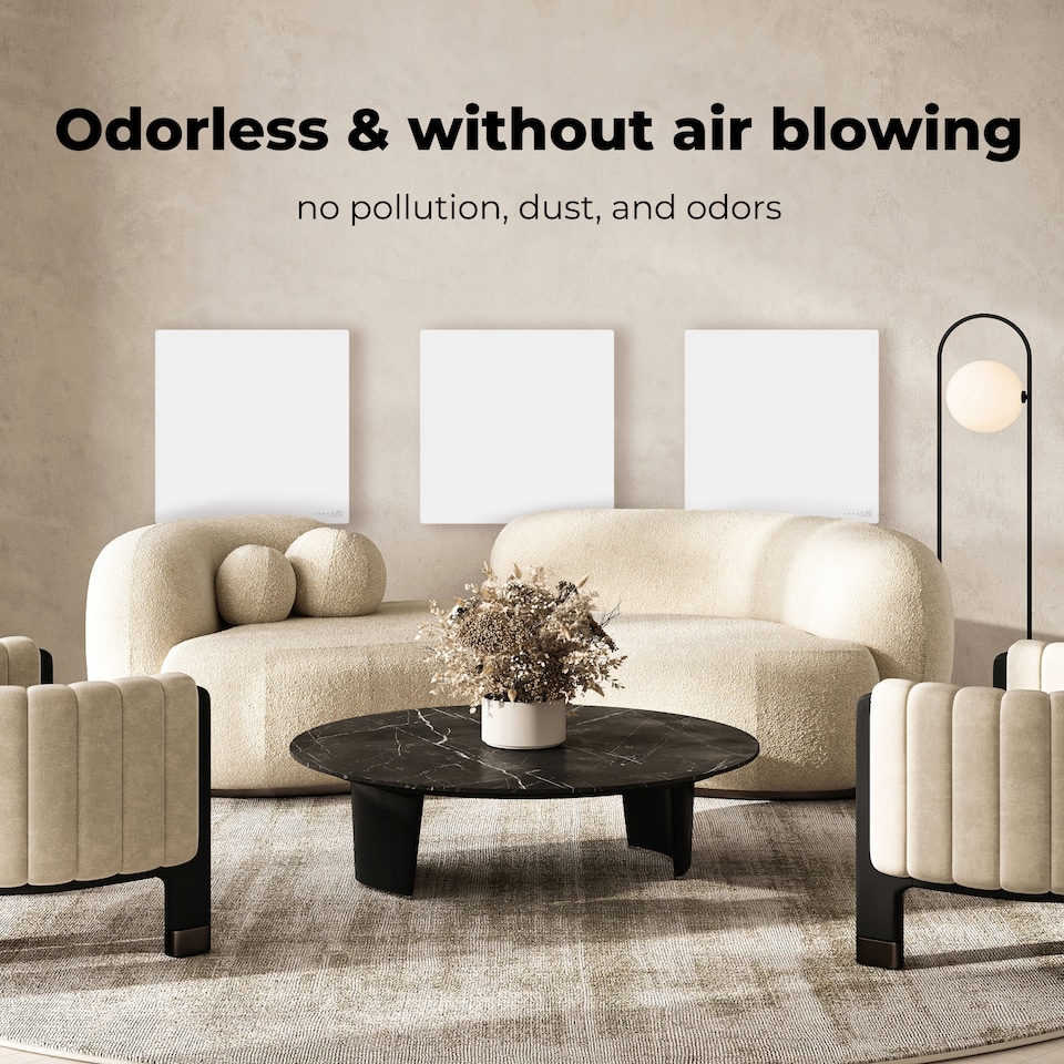 image 1 of AENO Premium Smart Quadro Wall Heater White