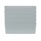 image 1 of Wham Studio 5 x 2L Deep Rectangular Plastic Storage Baskets Ice White Grey