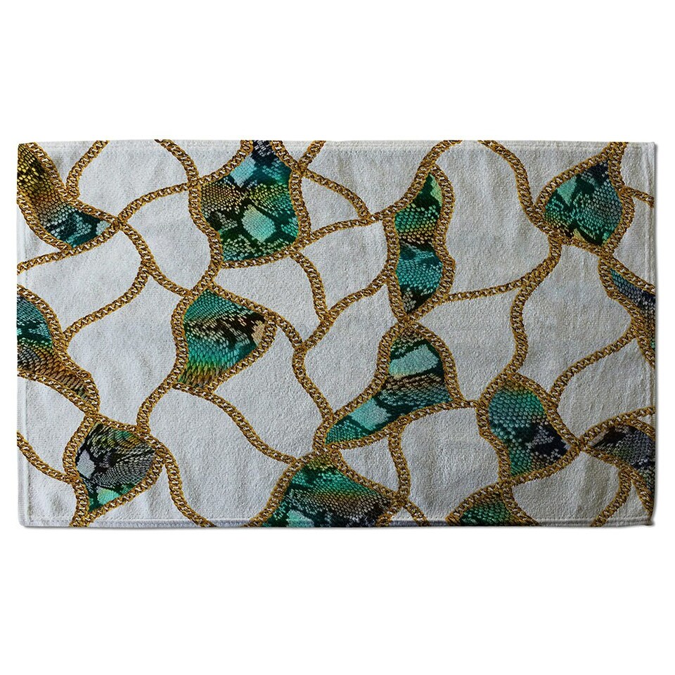 image 1 of Chains & Snake Skin (Bath Towel)