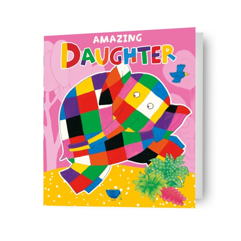 image 1 of Elmer The Patchwork Elephant 'Daughter' Birthday Card