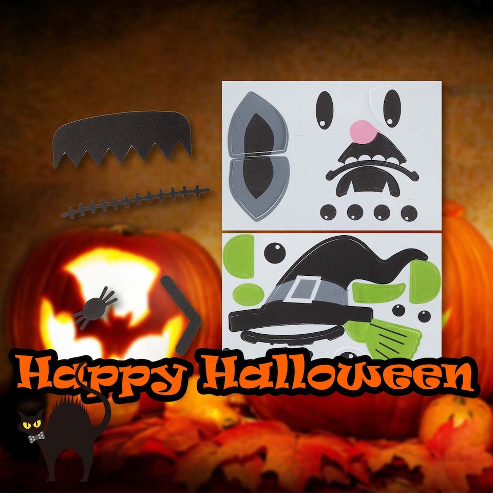 image 1 of PMS Pumpkin Decoration Kit - 4 Decorate-Your-Own Pumpkin Faces