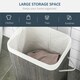image 5 of HOMCOM Collapsible Clothes Hamper with Lid Handles Removable Lining, Grey