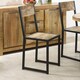 image 3 of Cosmo Industrial Dining Chair (Set of 2) - Solid Mango Wood/Metal - L40 x W40 x H90 cm | Brown
