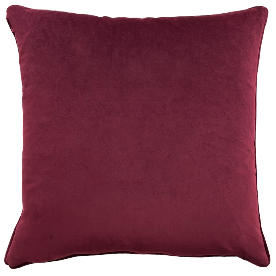 image 1 of Evans Lichfield Mirrored Stag Watercolour Printed Piped Cushion, Shiraz, 43 x 43cm