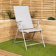 image 3 of Set of 2 Outdoor Garden Patio Multi Position Reclining Folding Chair in Grey