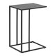 image 3 of Seaford Black Metal Side Table with Black Top