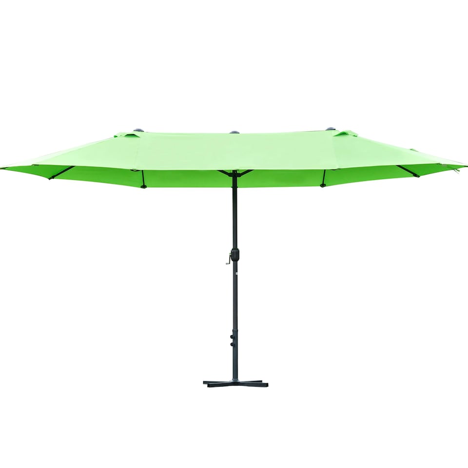 image 1 of Outsunny 4.6M Garden Patio Umbrella Canopy Parasol Sun Shade with Base