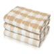image 1 of Velosso Hearts Check Cotton Tea Towel 3 Pack Cream | Beige | One size