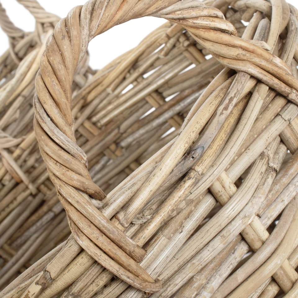 image 1 of Small Curved Base Rattan Storage Basket