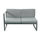 image 4 of Chester Grey Modern Metal Garden Furniture 5 Seat Corner Sofa and Coffee Table Patio Set