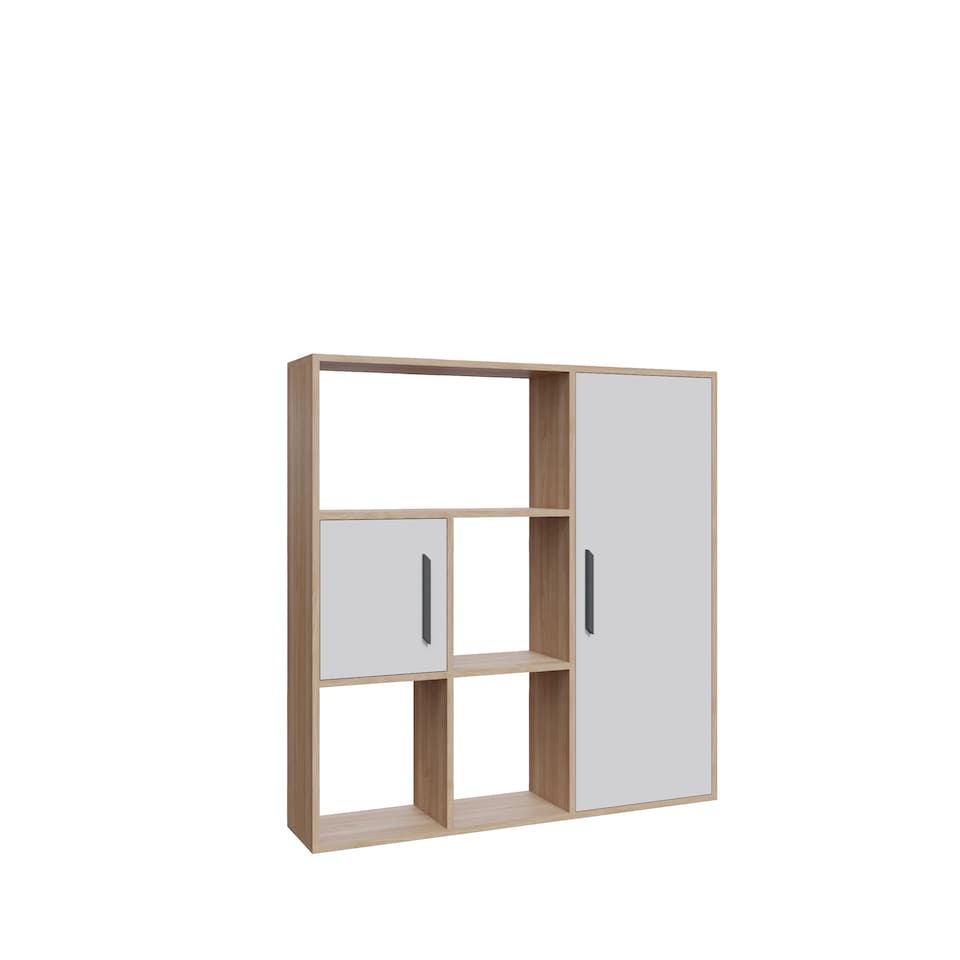 Decorotika Ridge 4-tier Bookcases with Open Shelves and Two Cabinets