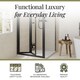 image 3 of Balterley Square Bi-Fold Shower Suite & Safety Glass Door, Side Panel Tray Polished Frame & Tray | Black | Matt Black | 3