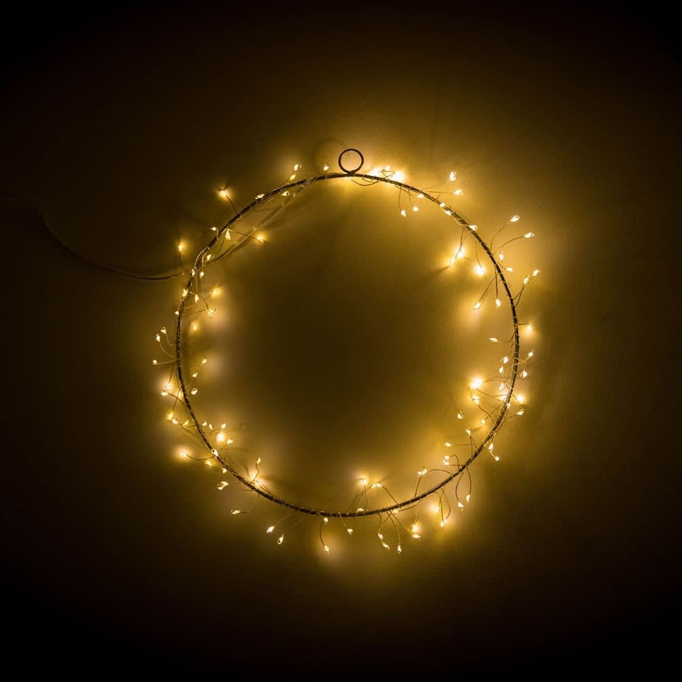 image 1 of ValueLights Christmas Firecracker Hoop White Outdoor Wall Light | White