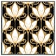 image 3 of Black& gold floral pattern (Picture Frame) Black | XL