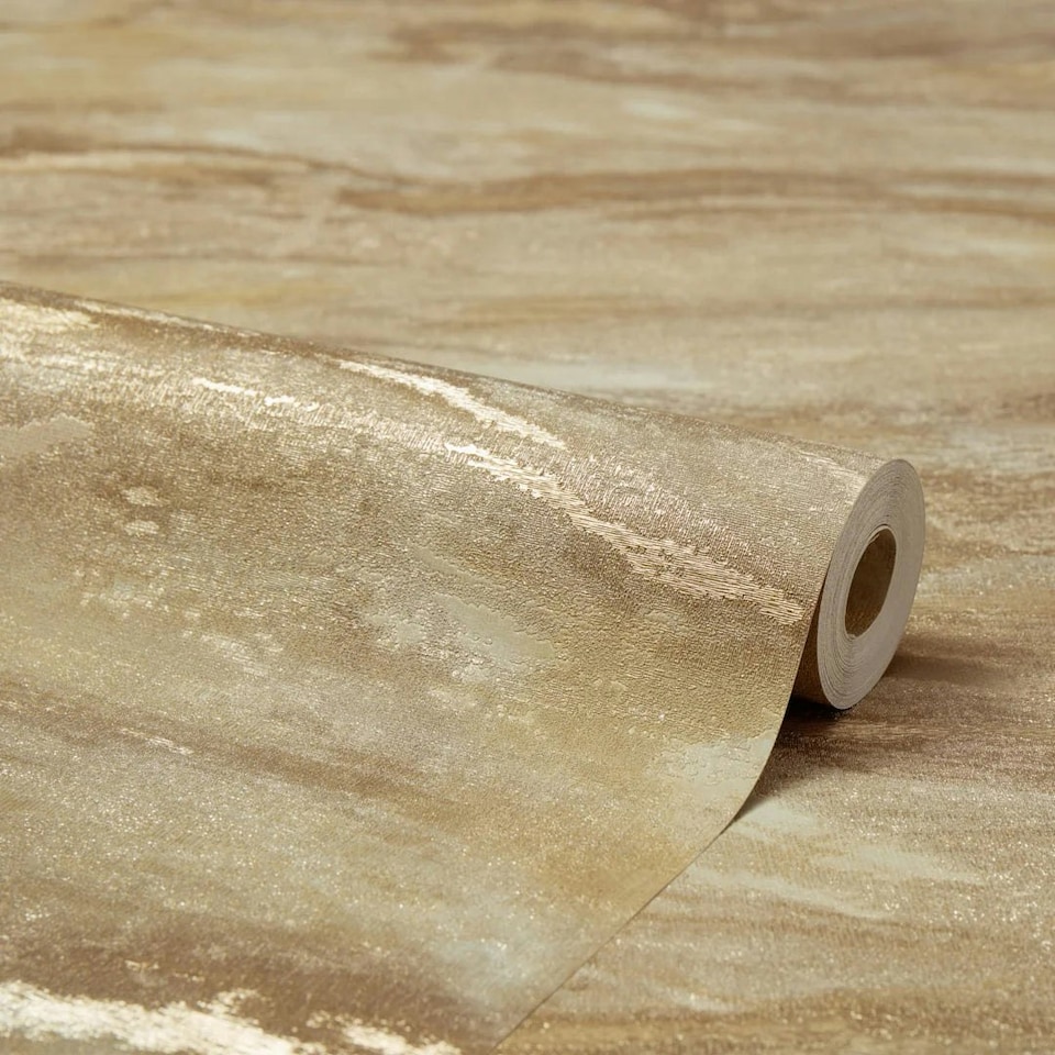 image 1 of Nirvana Metallic Wallpaper in Gold and Silver Multi