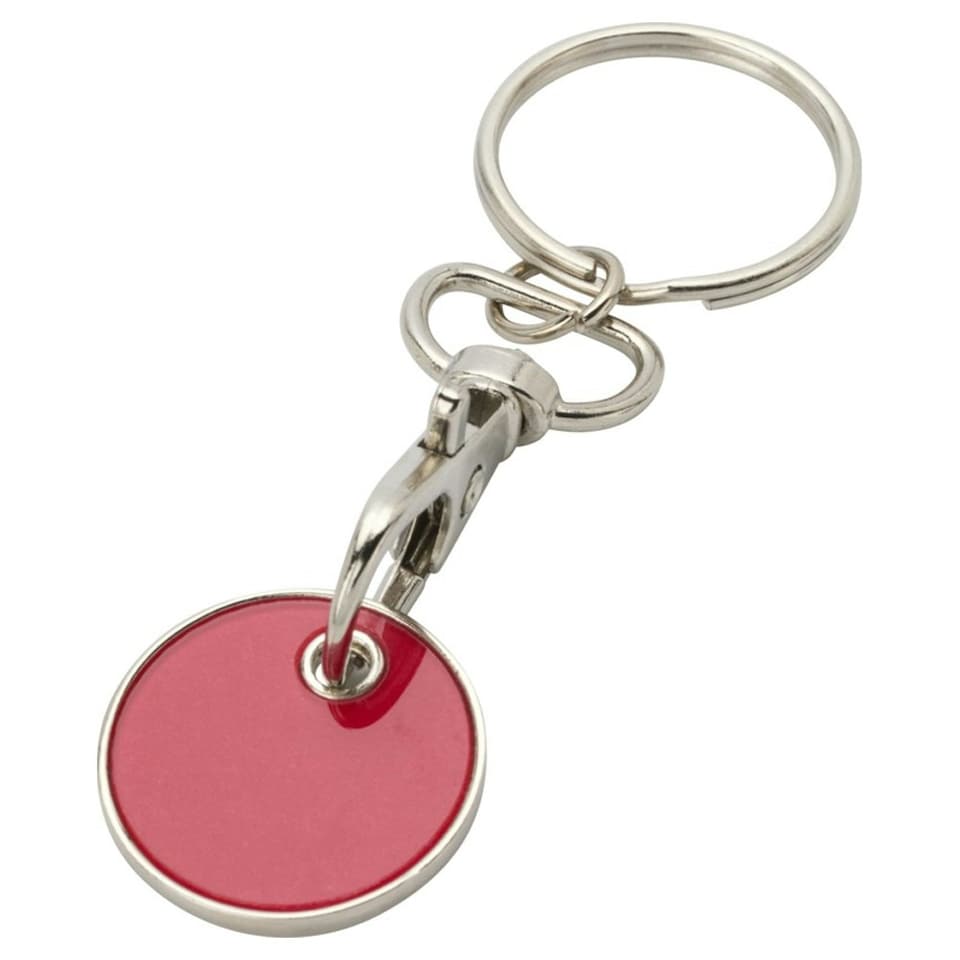 image 1 of Rory Trolley Coin Shopping Trolley Keyring - Red - One Size