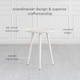 image 4 of Electra Round Solid Mango Wood Side Table for Living Room Bedroom