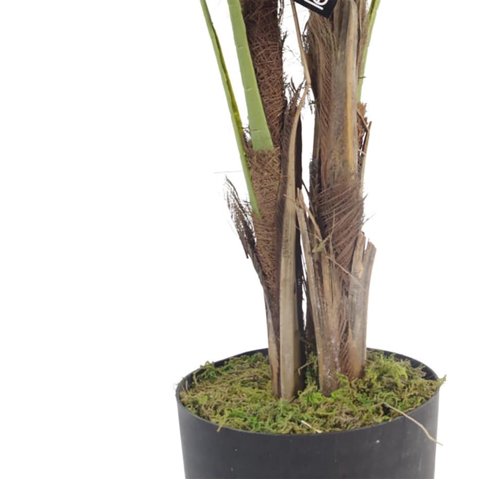 image 1 of 120cm Leaf Large Realistic Artificial Palm Tree - Natural | Green | 4ft
