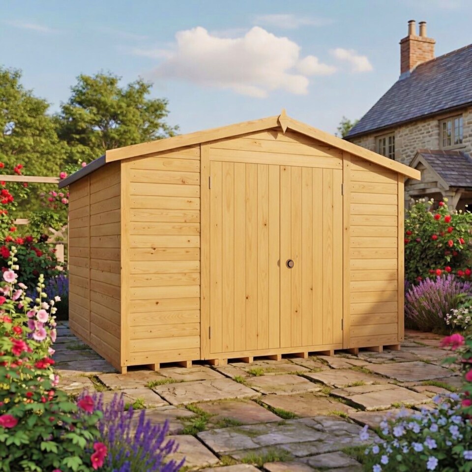 image 1 of Bison 16 x 10 Heavy Duty Shiplap Shed inc Double Door