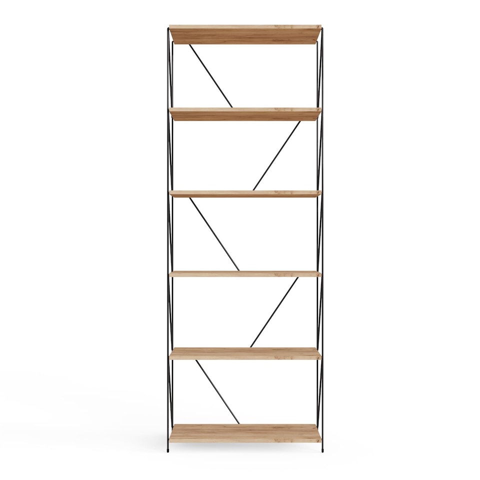 image 1 of Leyo 6 Tier Storage Rack Wotan Oak