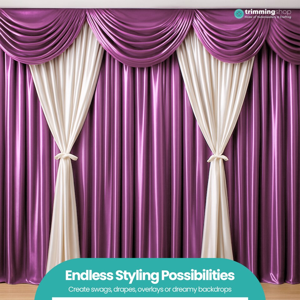 image 1 of 10m Ice Silk Fabric, Satin Material Silk Overlay, Backdrop Fabric
