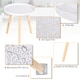 image 6 of HOMCOM Round Coffee Table W/ Solid Wood Legs Sofa End Side Coffee Table White