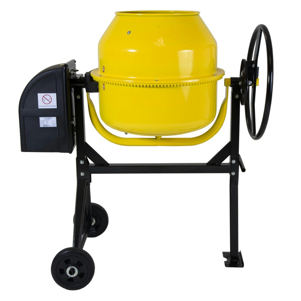image 1 of Charles Bentley 140L 230V 550W Portable Cement Concrete Mixer with Wheels